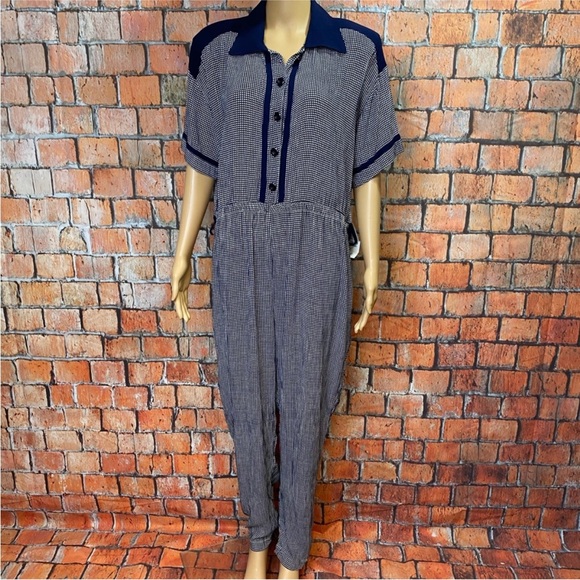Adolfo Pants - Adolfo Collectibles Checkered Jumpsuit